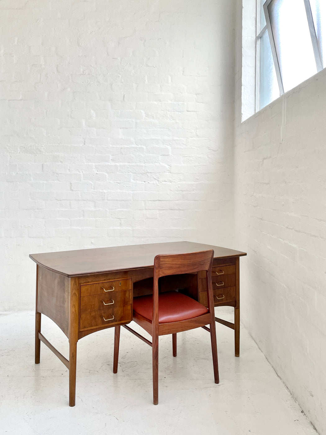 Classic Danish Walnut Writing Desk