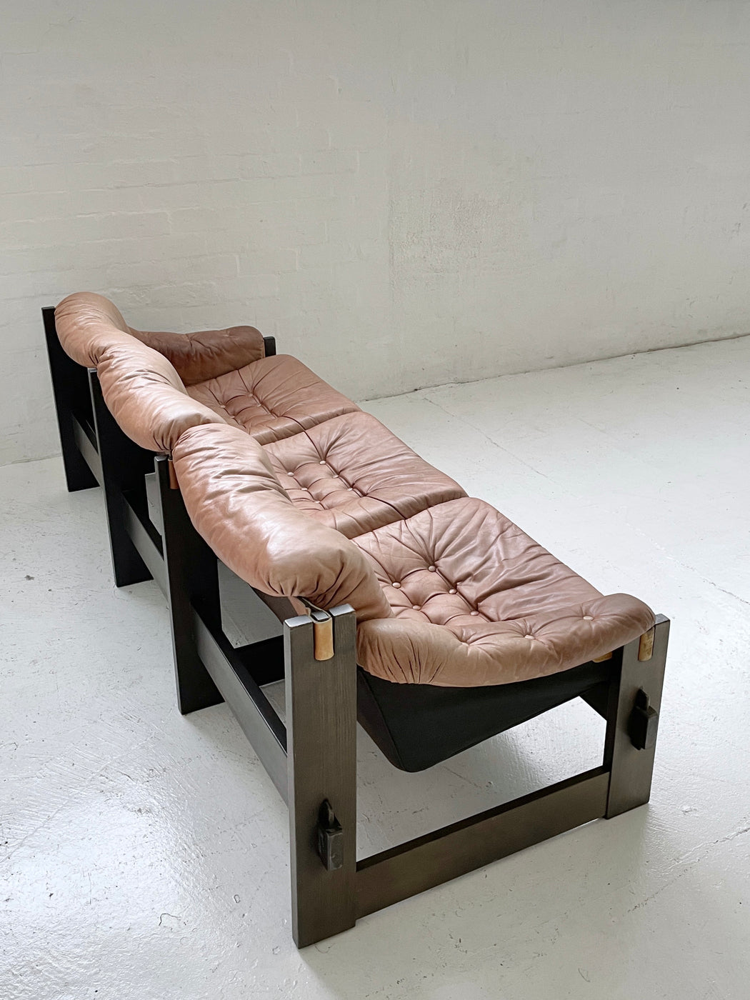 Danish Leather Sling Sofa