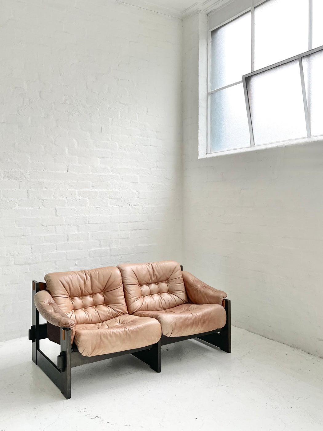 Danish Leather Sling Sofa