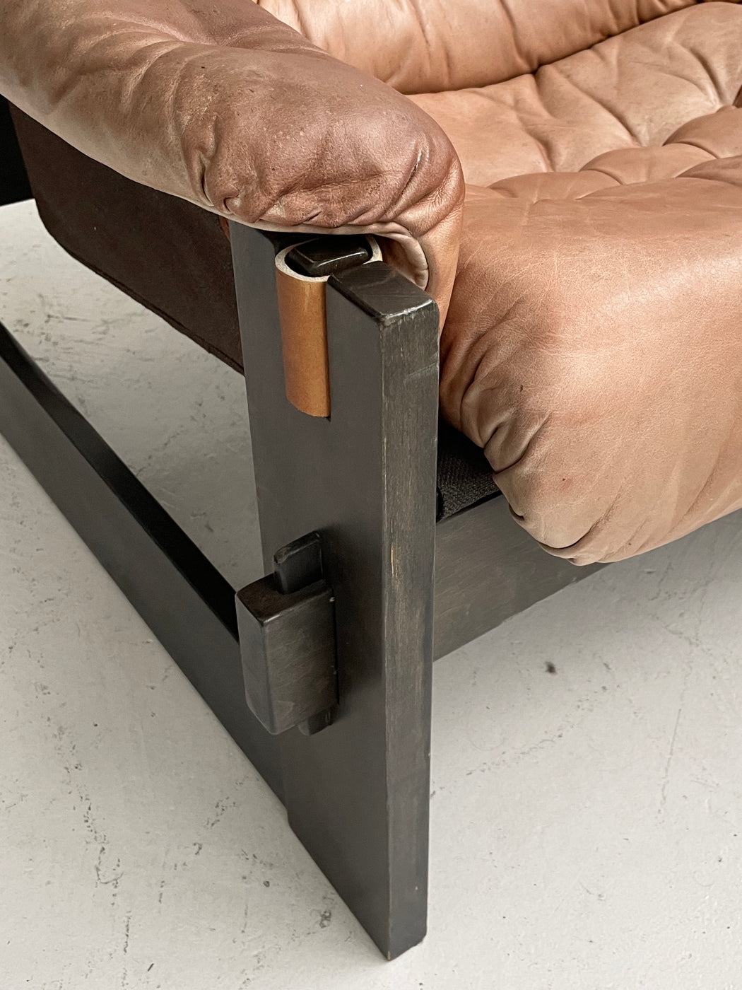 Danish Leather Sling Sofa