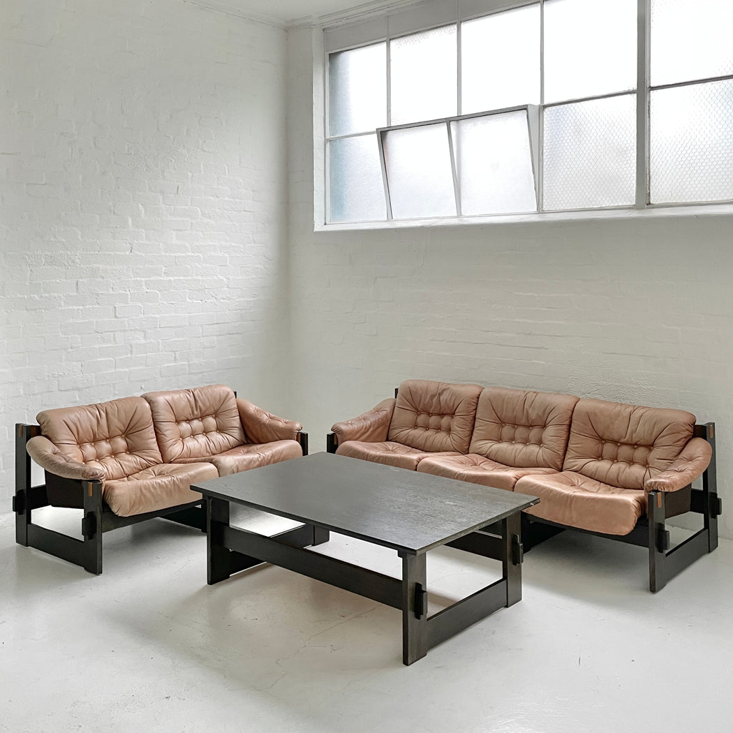 Danish Leather Sling Sofa