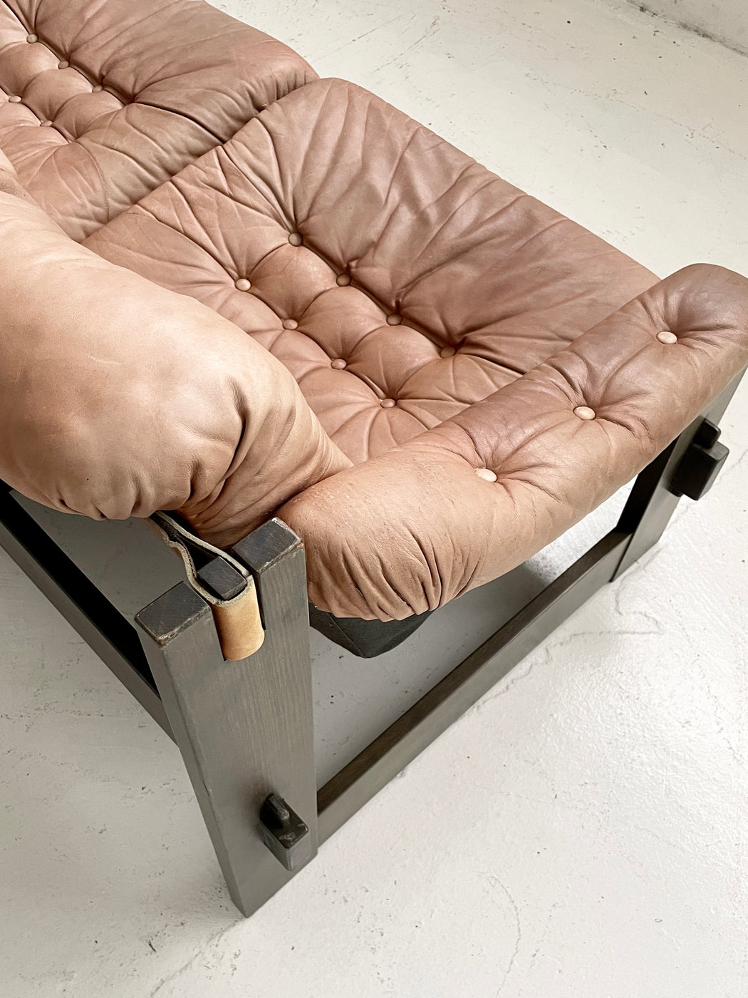 Danish Leather Sling Sofa