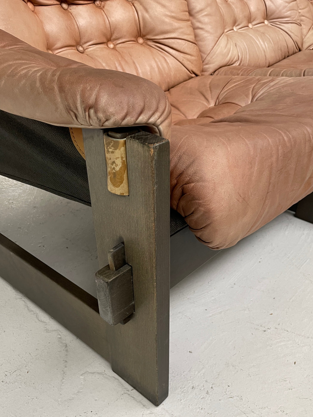 Danish Leather Sling Sofa