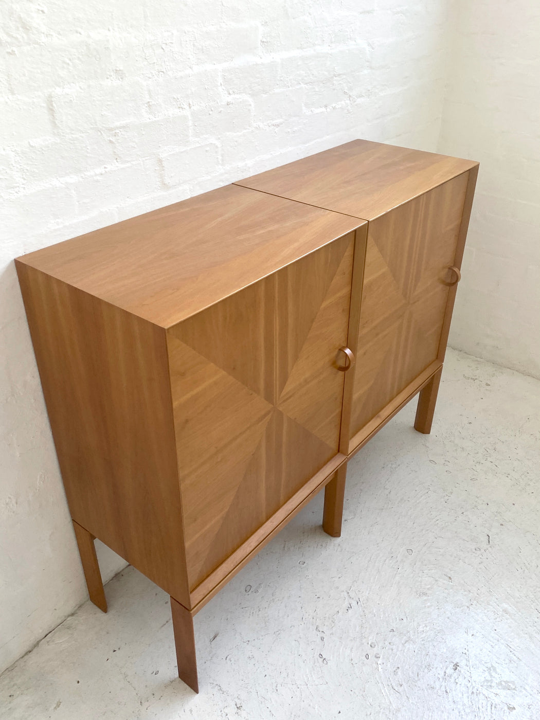 Pair of Danish Cherrywood Cabinets