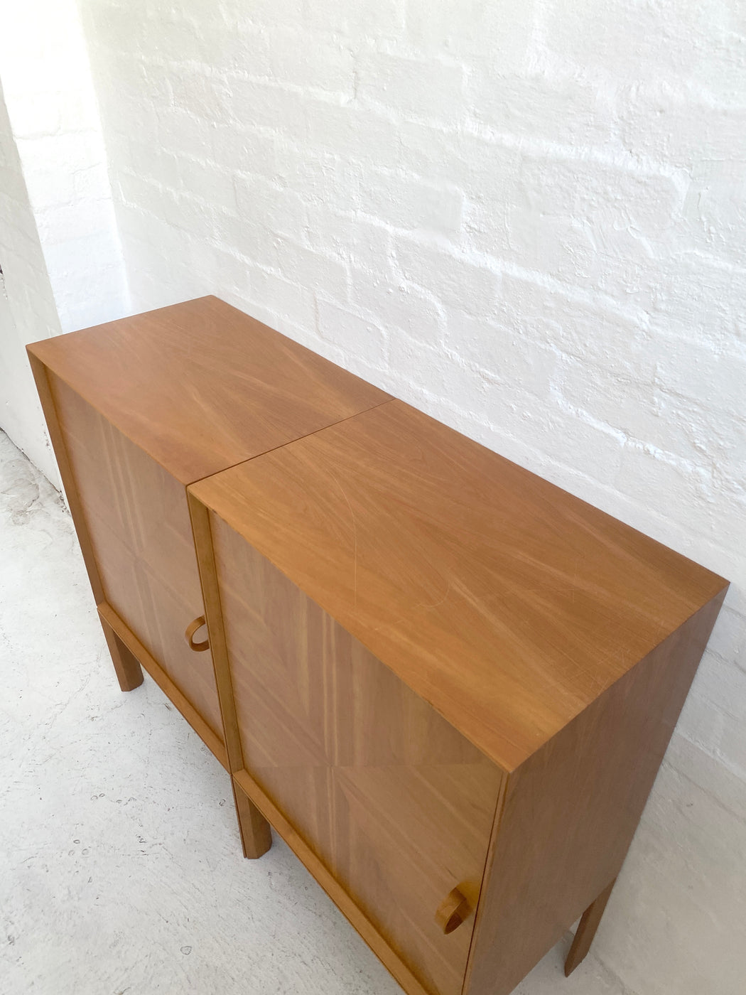 Pair of Danish Cherrywood Cabinets