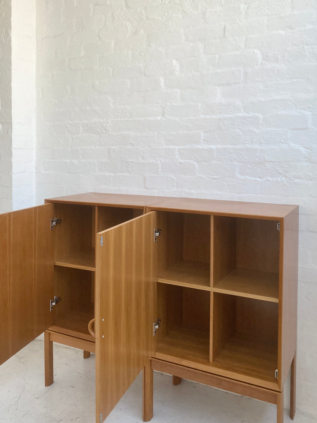 Pair of Danish Cherrywood Cabinets