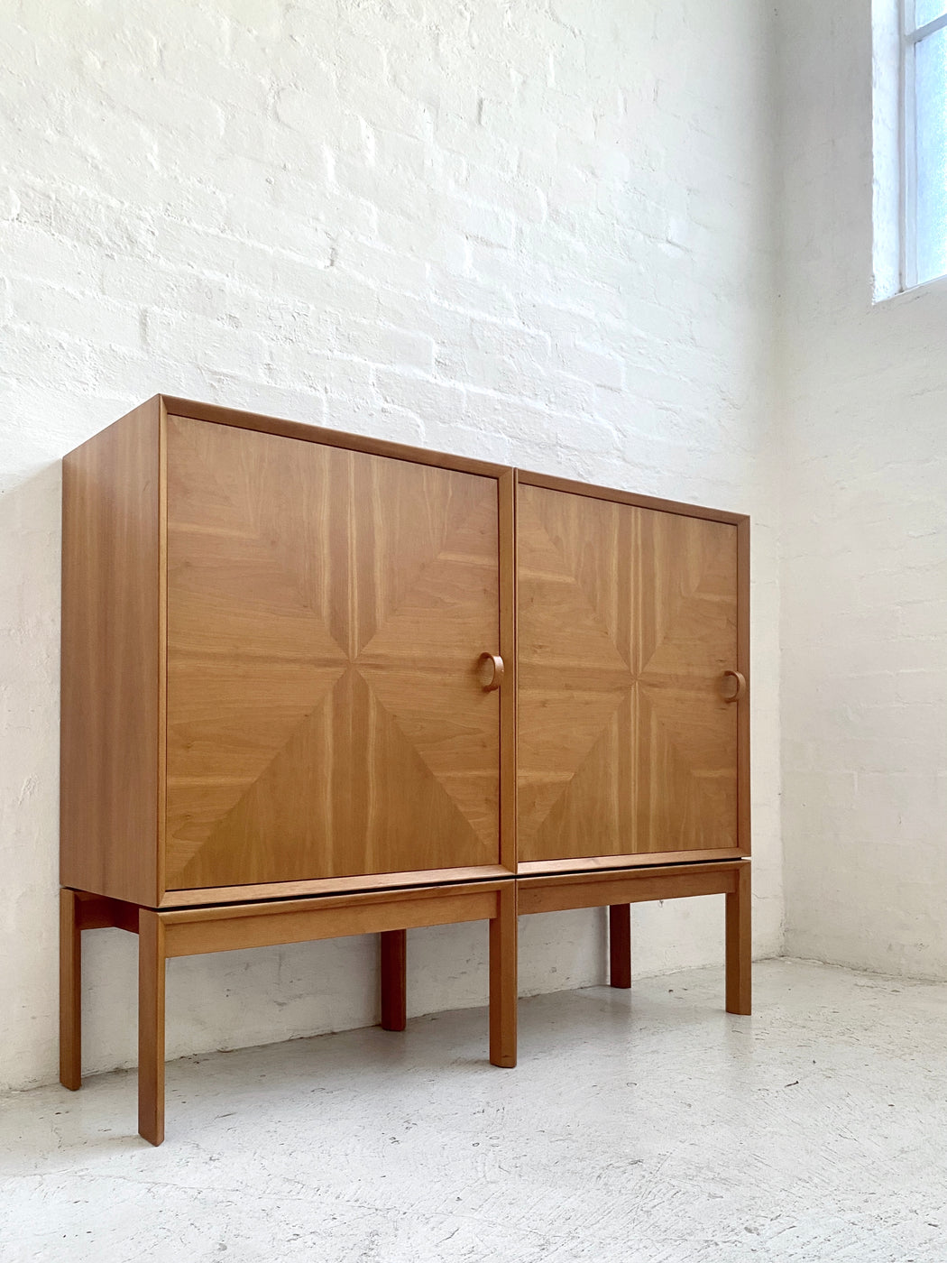 Pair of Danish Cherrywood Cabinets