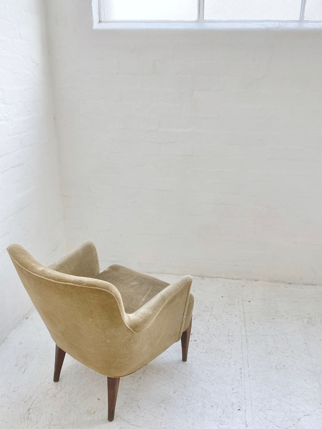 Danish Velvet Lounge Chair