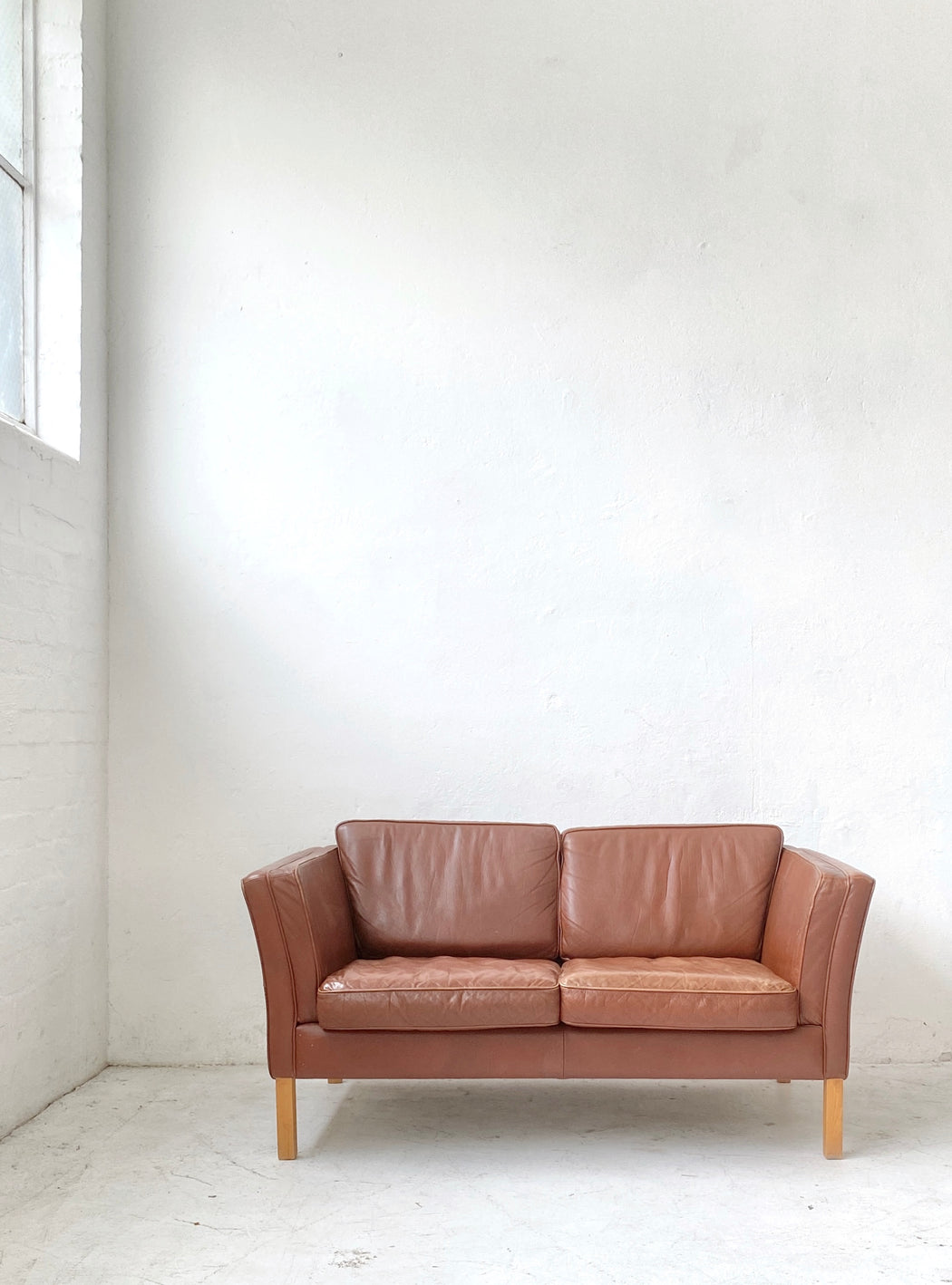 Stouby Leather Two Seater Sofa