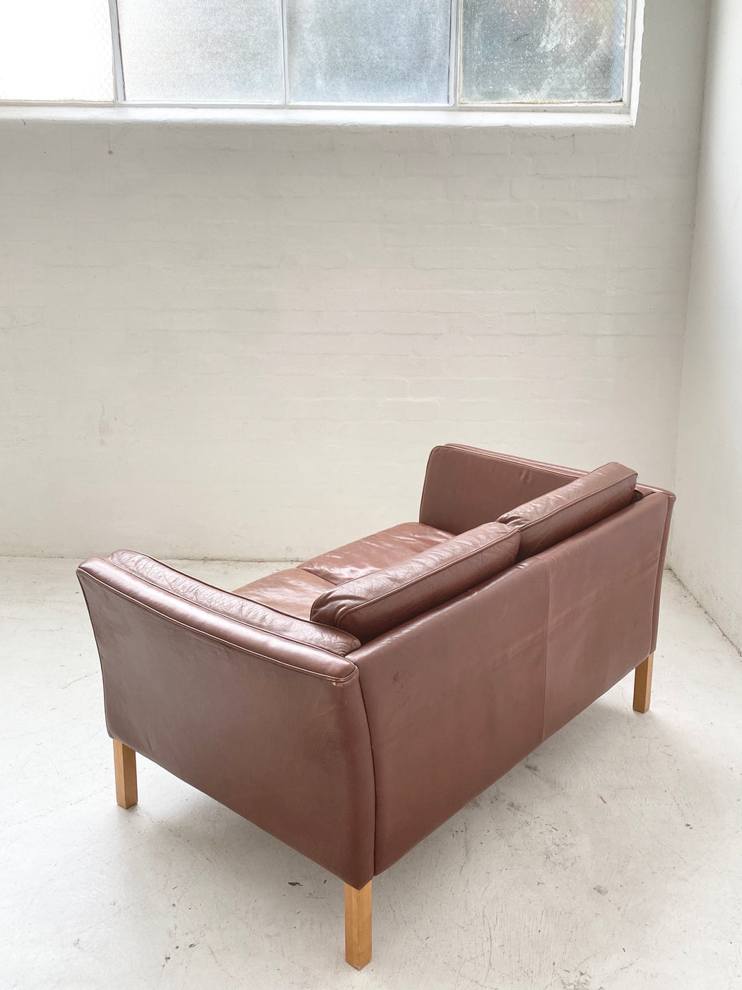 Stouby Leather Two Seater Sofa