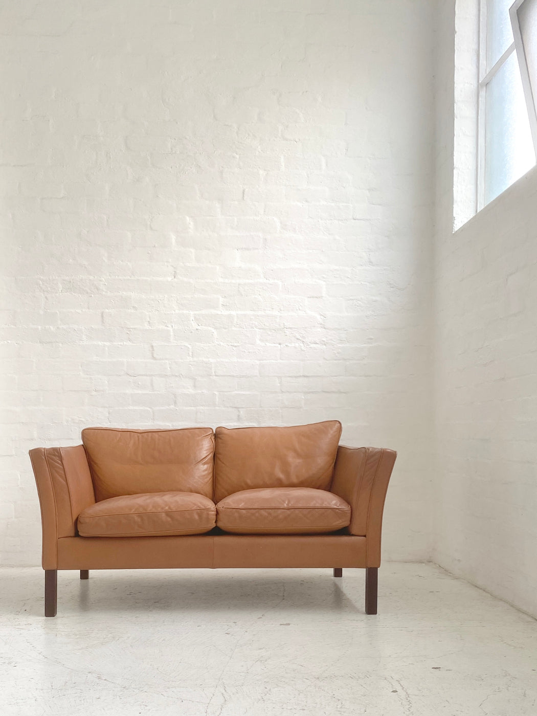 Stouby Tan Leather Sofa