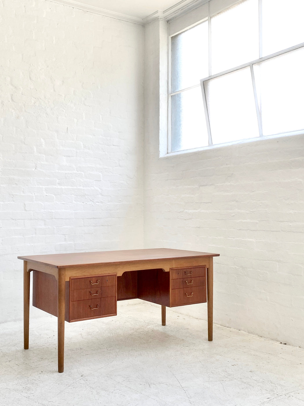 Danish Teak and Oak Desk