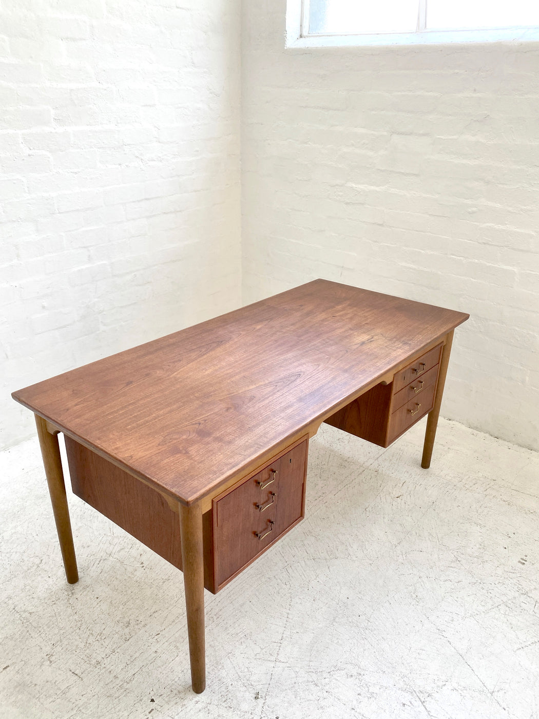 Danish Teak and Oak Desk