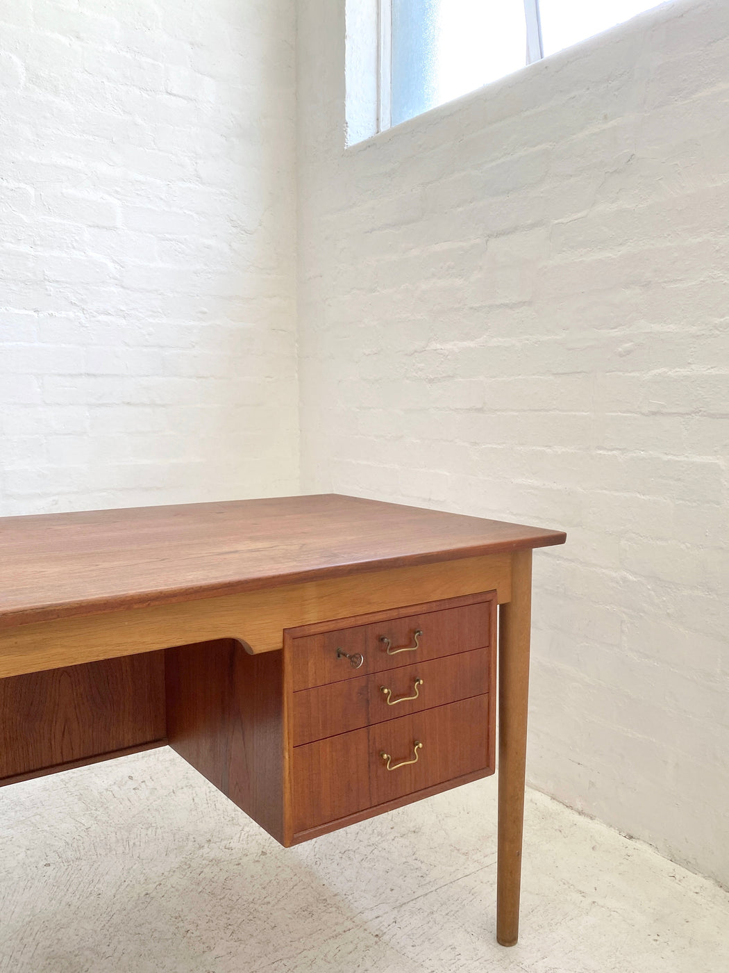 Danish Teak and Oak Desk
