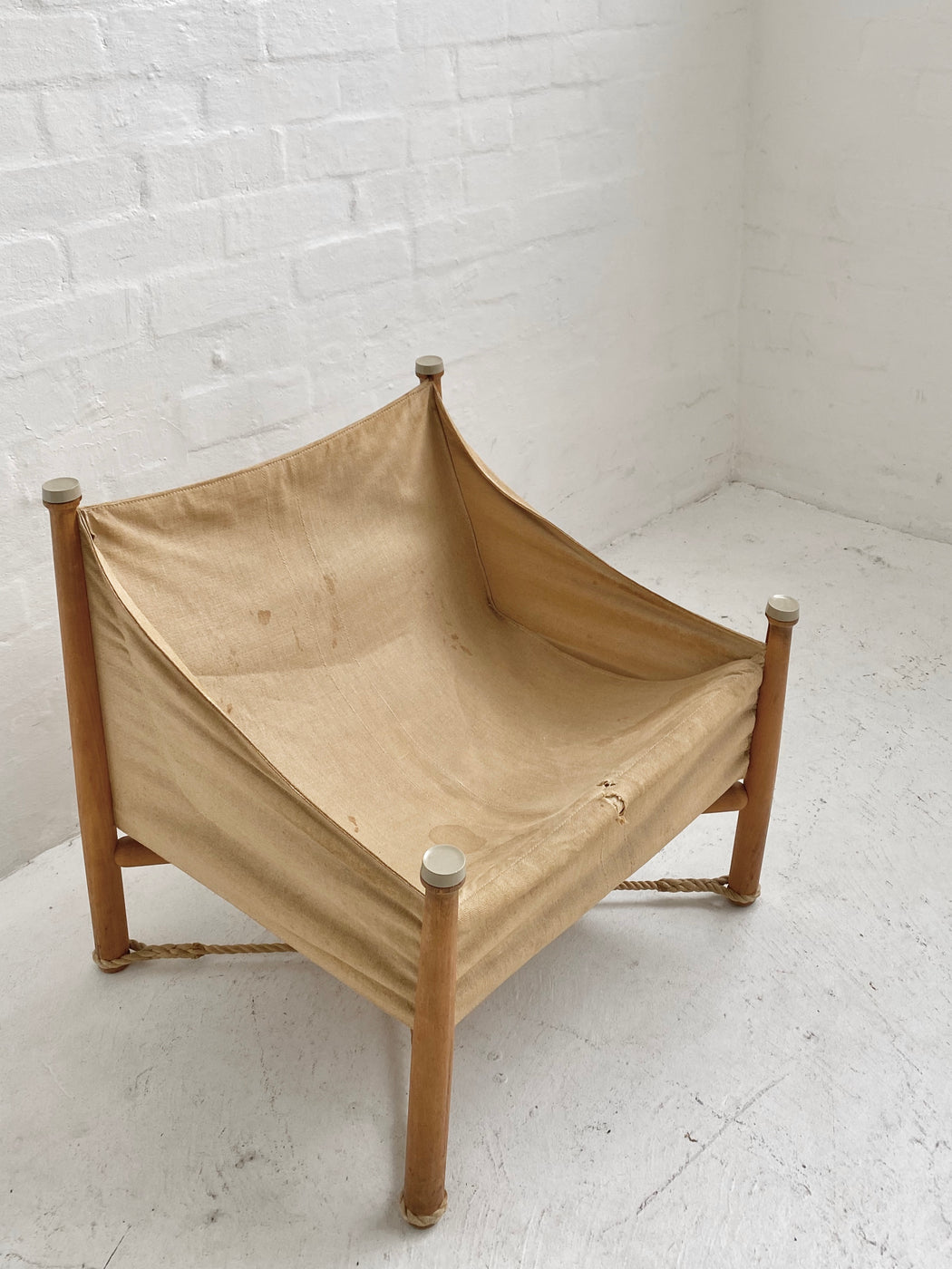 Danish Beech & Canvas Chair