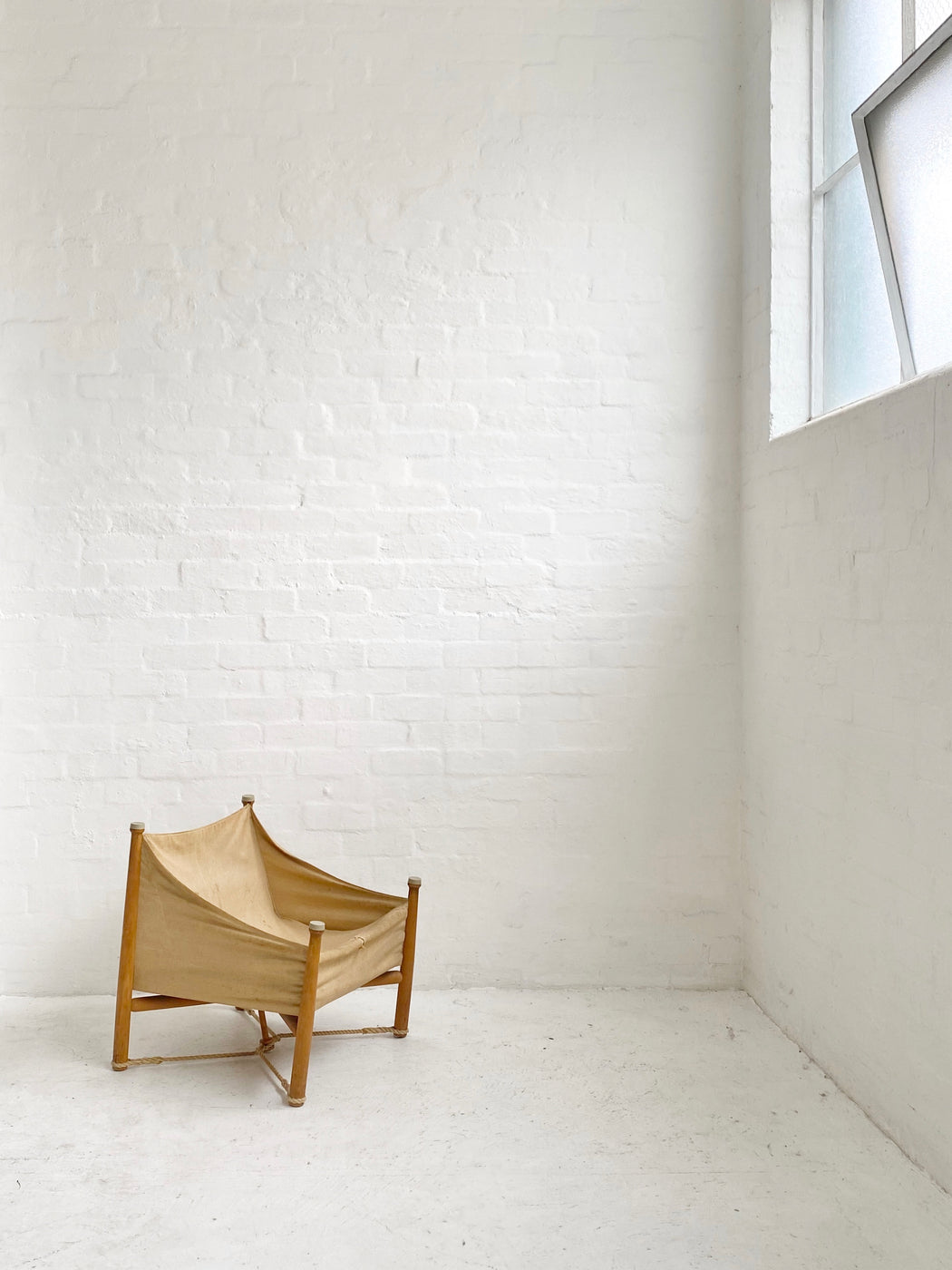 Danish Beech & Canvas Chair