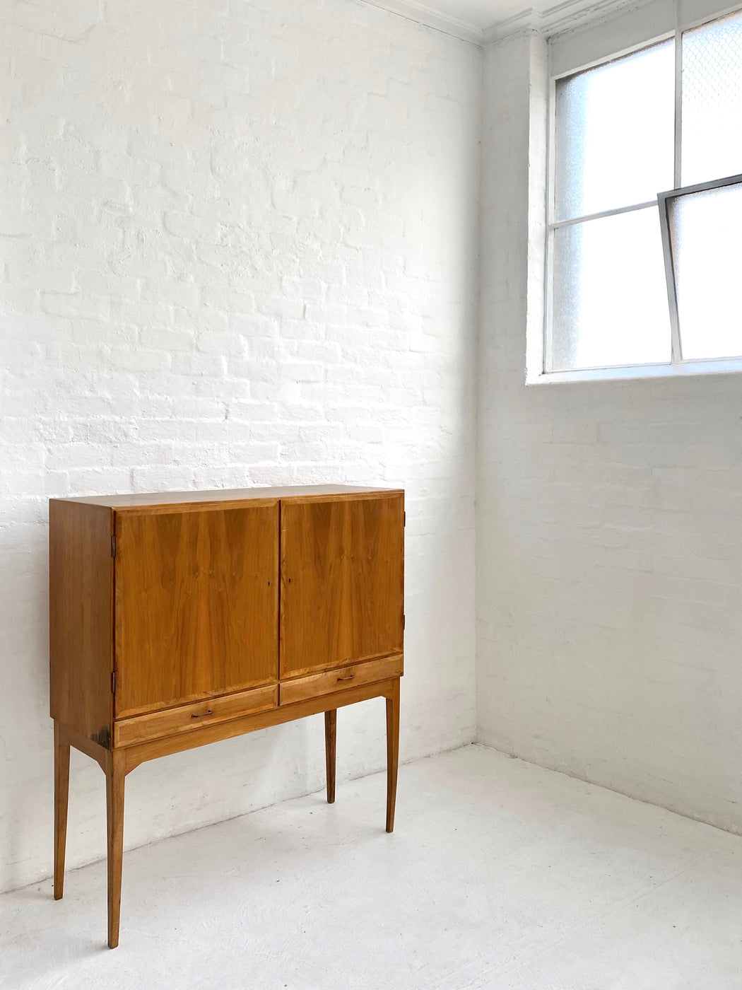 Danish Mahogany Highboard Bar Cabinet