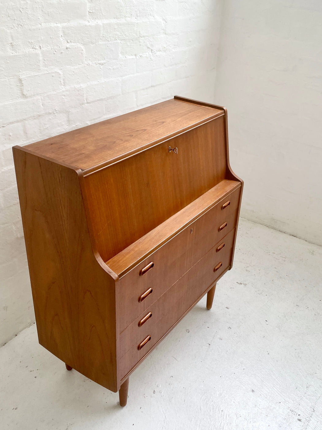 Danish Teak Bureau Dresser