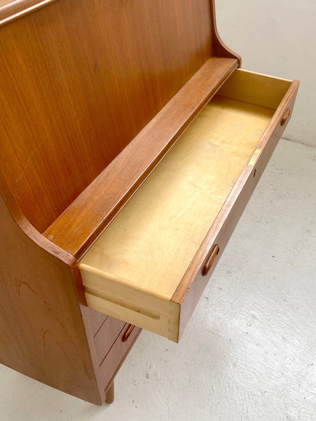 Danish Teak Bureau Dresser