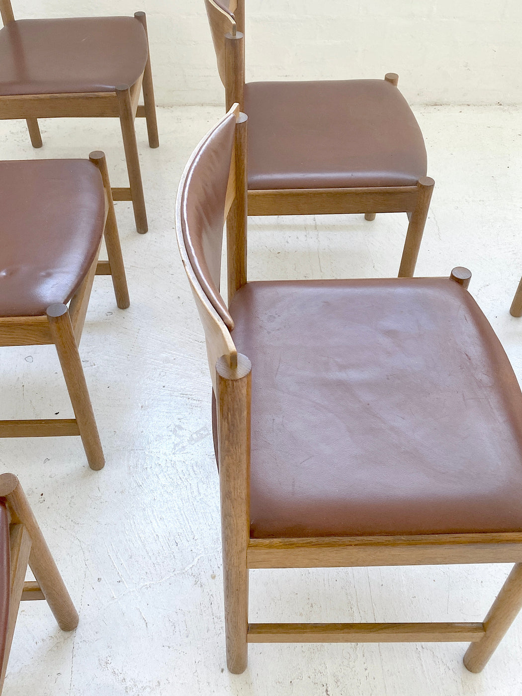 Set of Six Danish Oak Dining Chairs