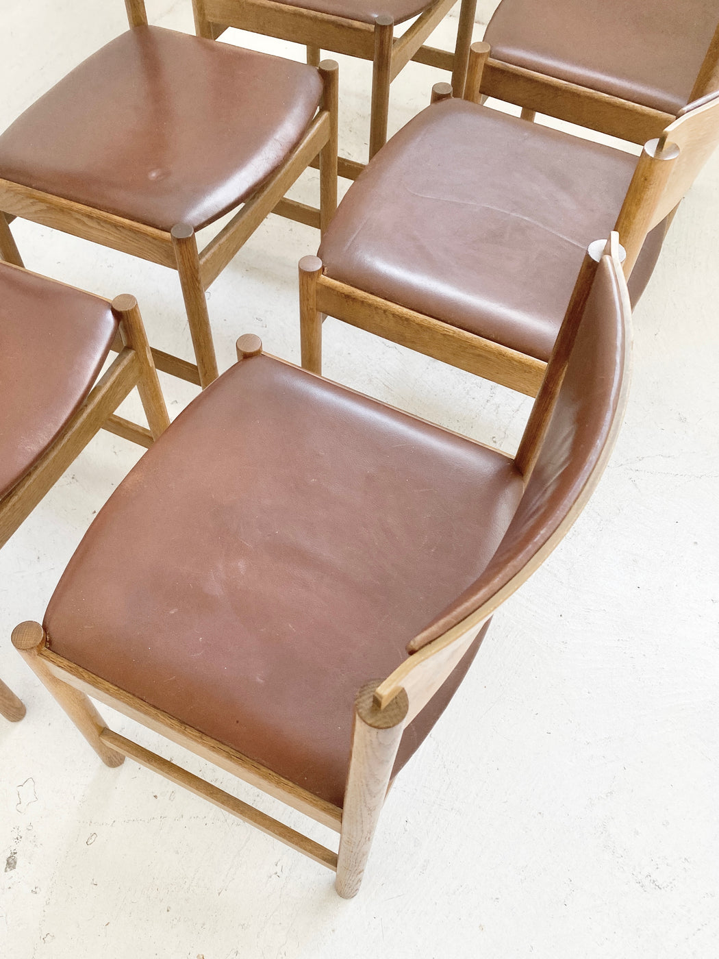 Set of Six Danish Oak Dining Chairs