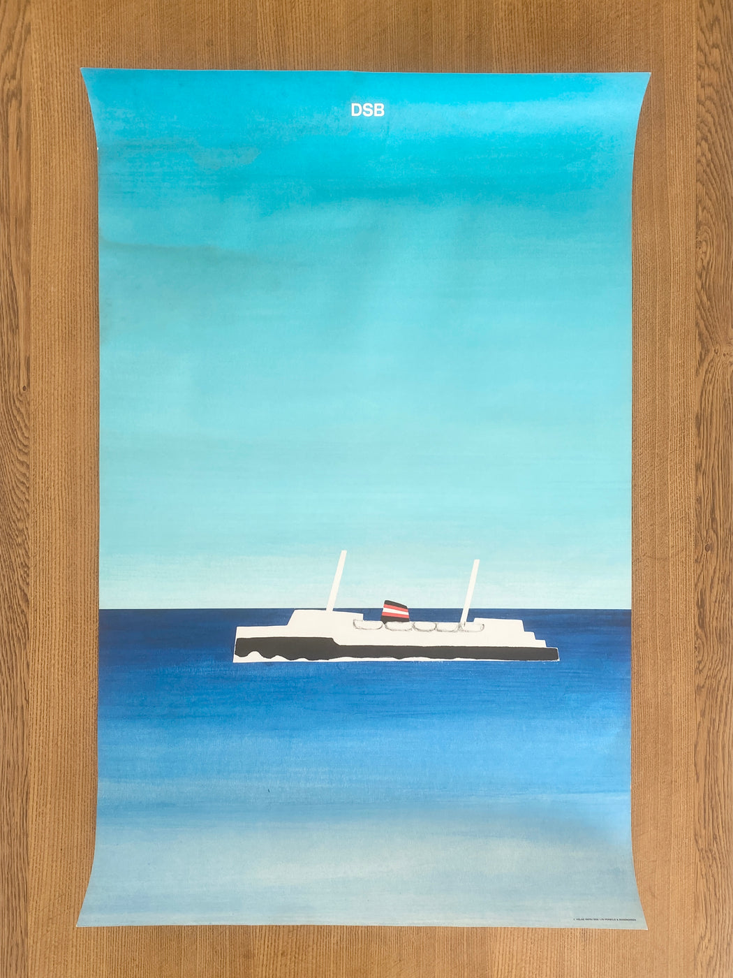 Helge Refn 1979 DSB 'Ferry' Poster