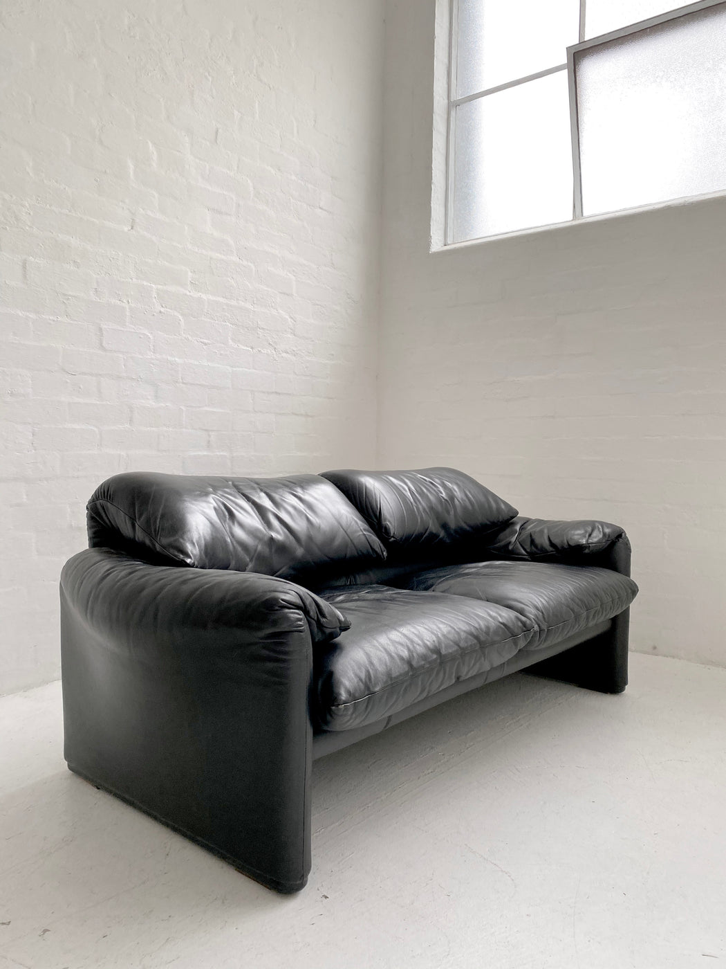 Vico Magistretti 'Maralunga' Leather Sofa