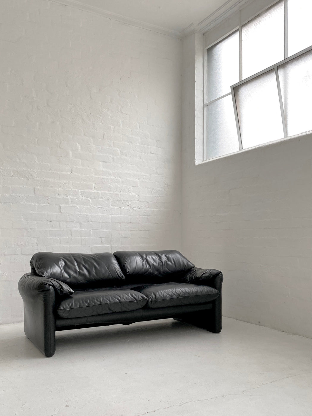 Vico Magistretti 'Maralunga' Leather Sofa