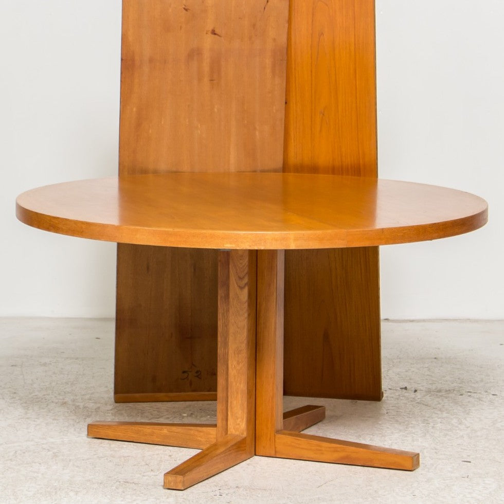 Danish 1970s Teak Pedestal Dining Table