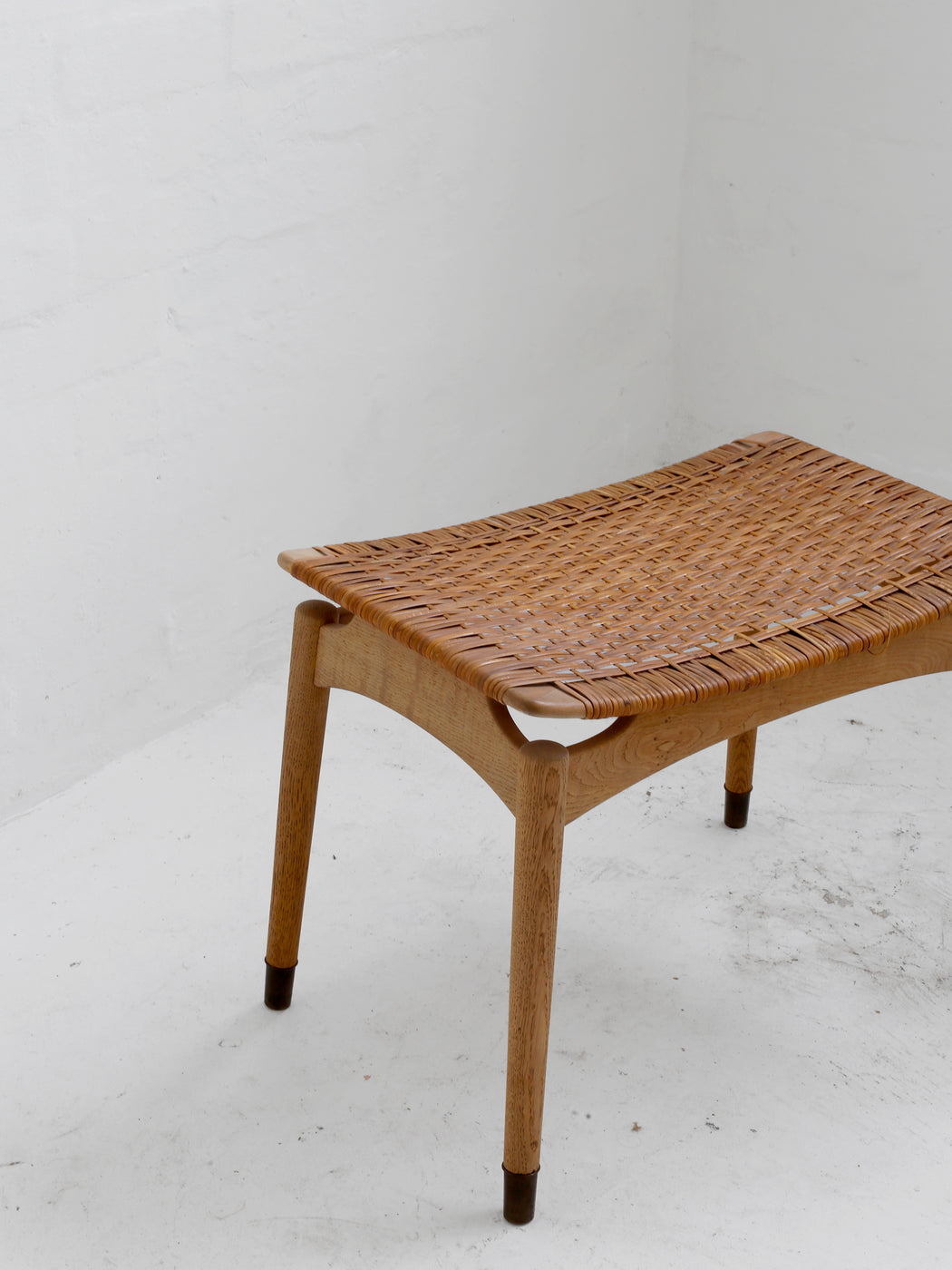 Danish Oak & Cane Stool