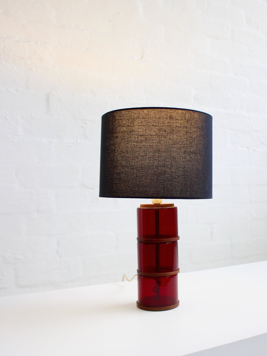Mid-century Glass Table Lamp