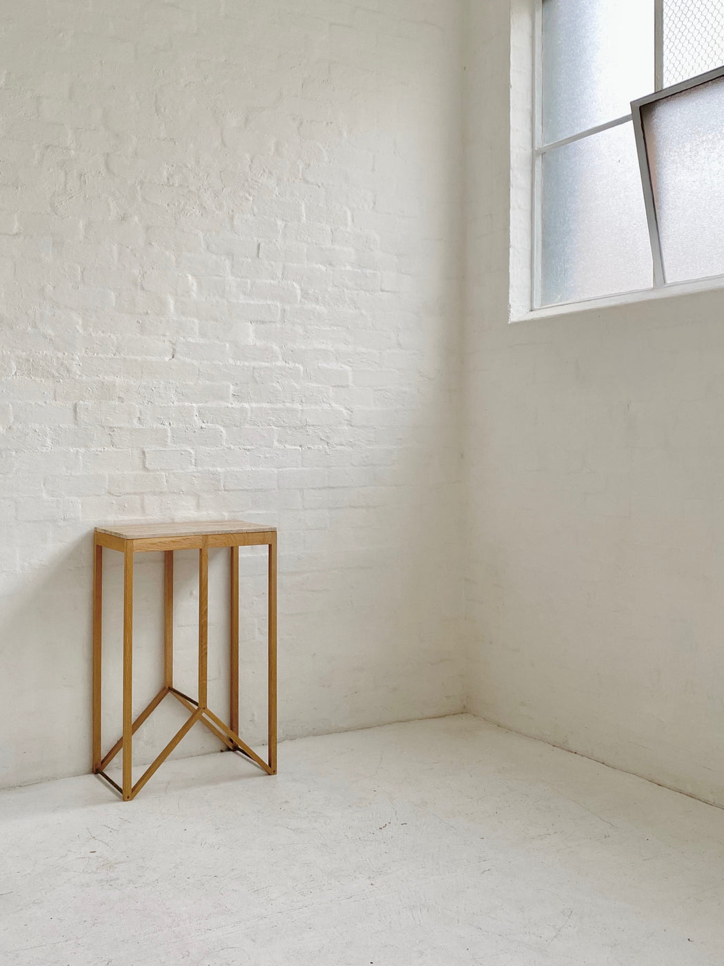 Travertine Side Table