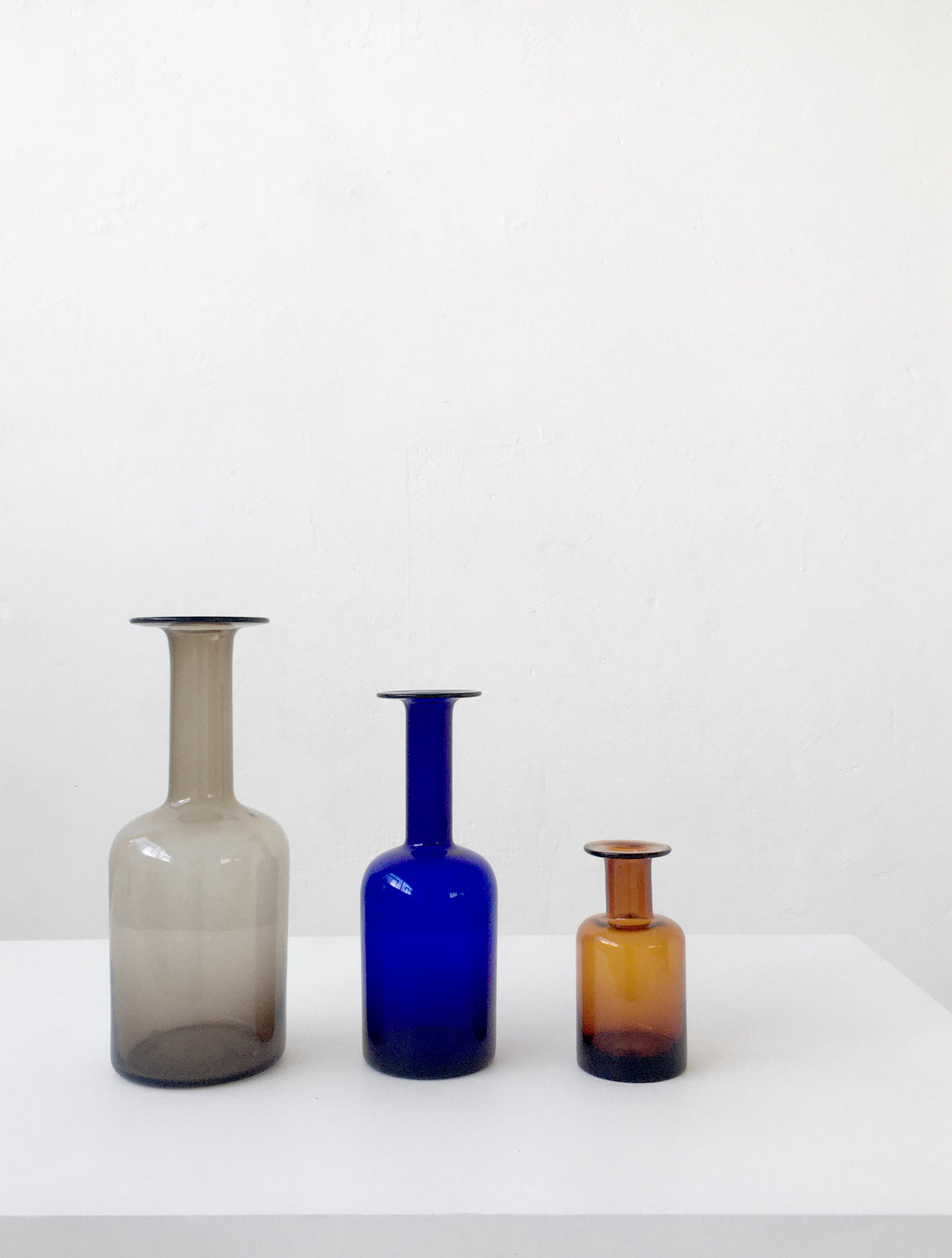 Large Grey Glass 'Gulvvase'