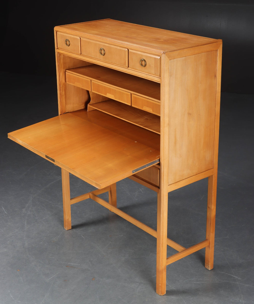 Danish Ash Highboard Bar Cabinet