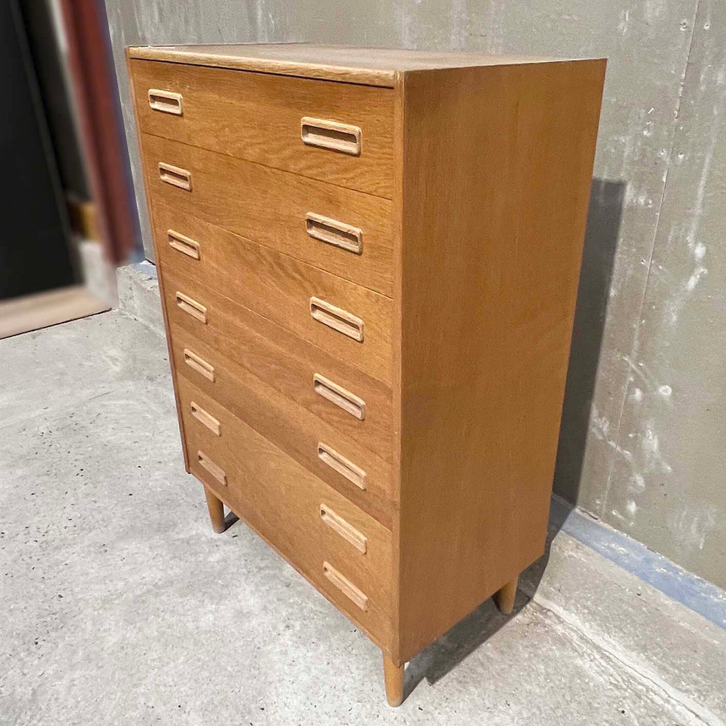 Danish Oak Tallboy Chest of Drawers