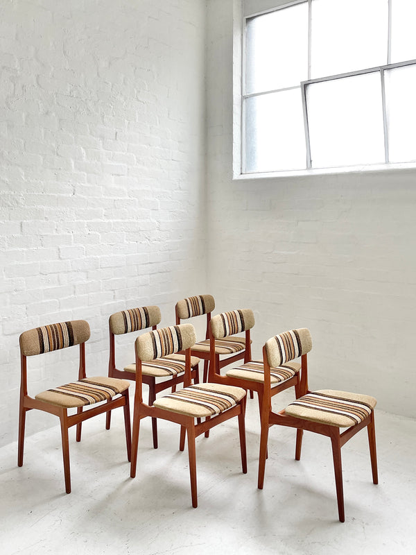 Set of Six Danish Teak Dining Chairs