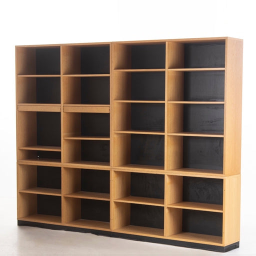 Four Section Danish Oak Bookcase