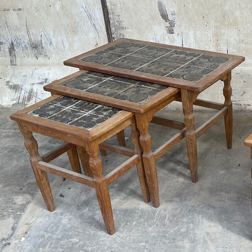 Henning Kjærnulf Tile-Topped Nesting Table