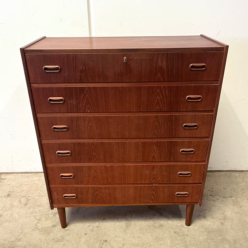 Danish Teak Tallboy Chest of Drawers