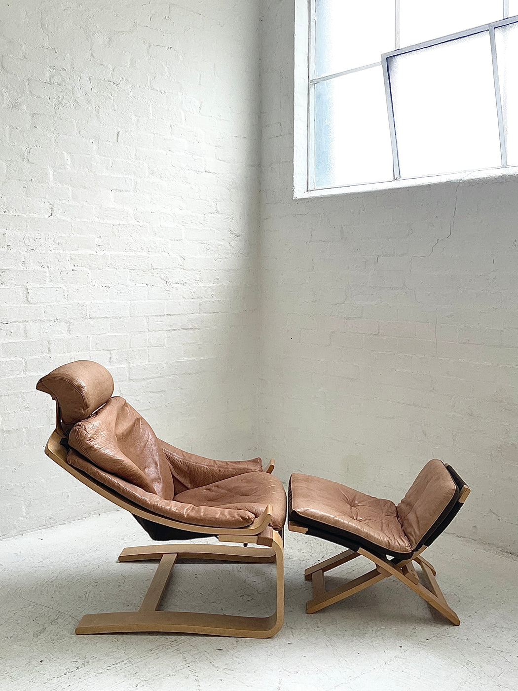 Åke Fribyter 'Kroken' Easy Chair and Footstool