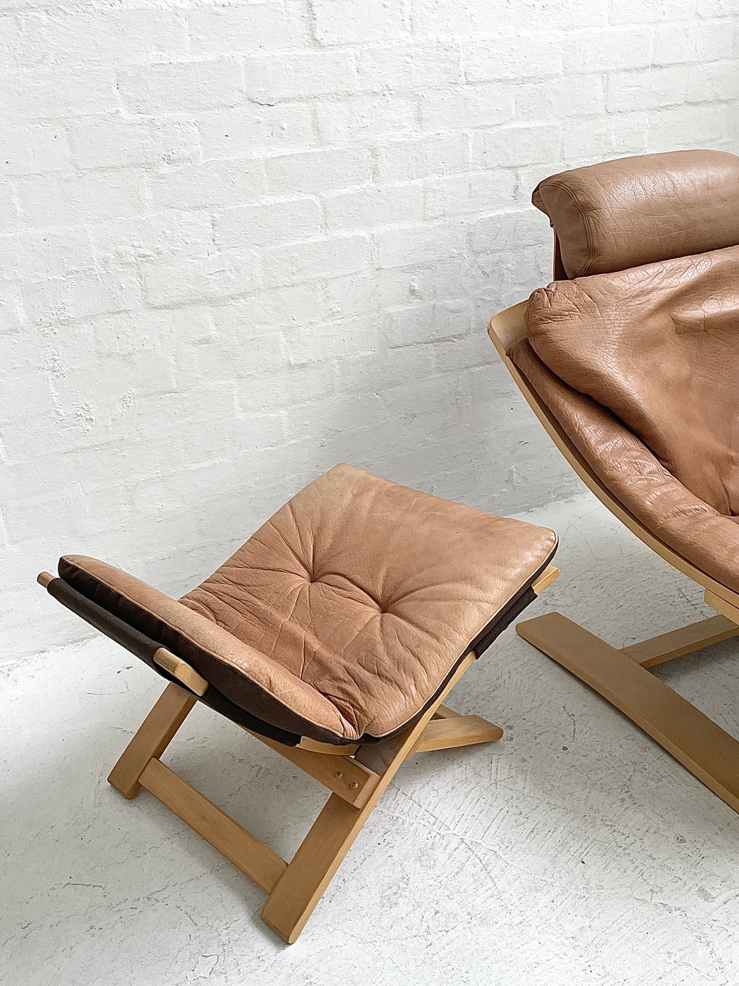 Åke Fribyter 'Kroken' Easy Chair and Footstool