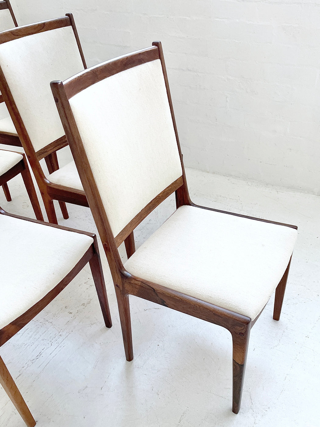 Six Kofod Larsen Rosewood Dining Chairs