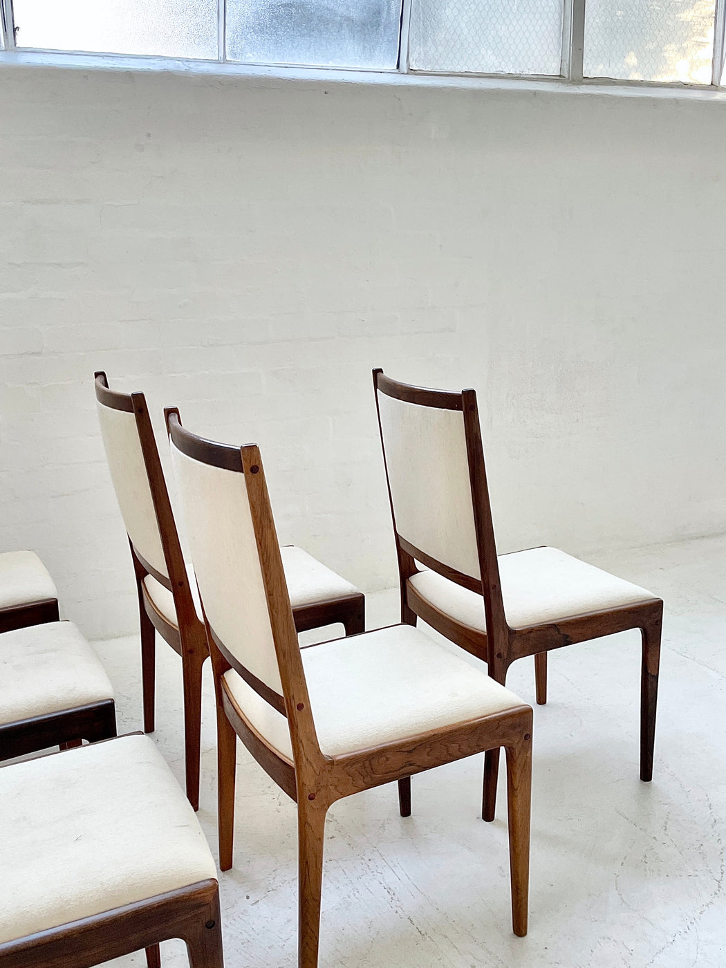 Six Kofod Larsen Rosewood Dining Chairs