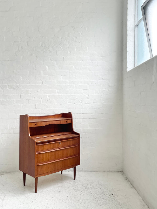 Danish Teak Bureau Dresser