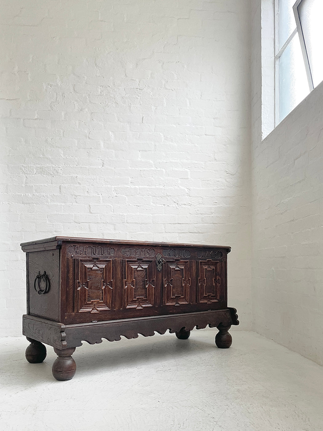 Antique European Oak Sideboard