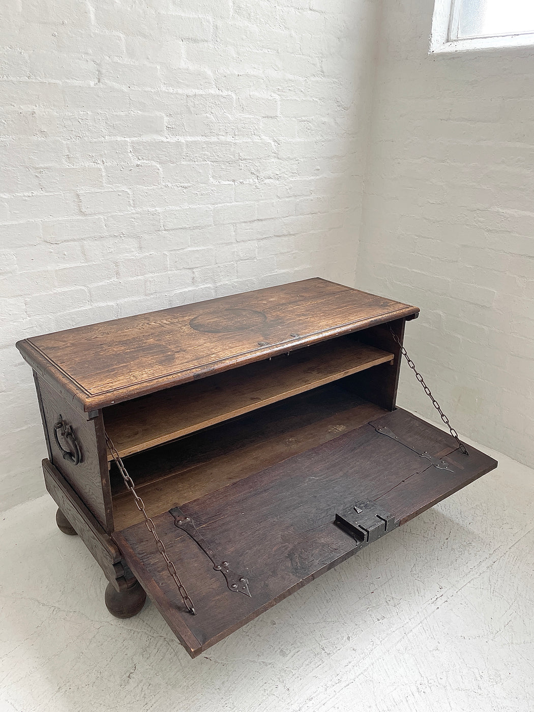 Antique European Oak Sideboard