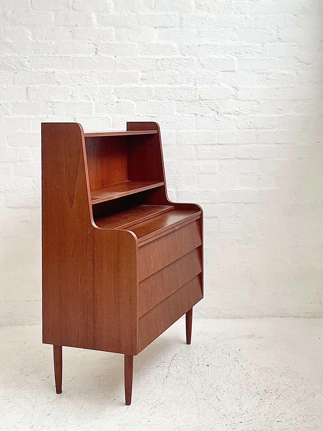 Danish Teak Bureau Dresser