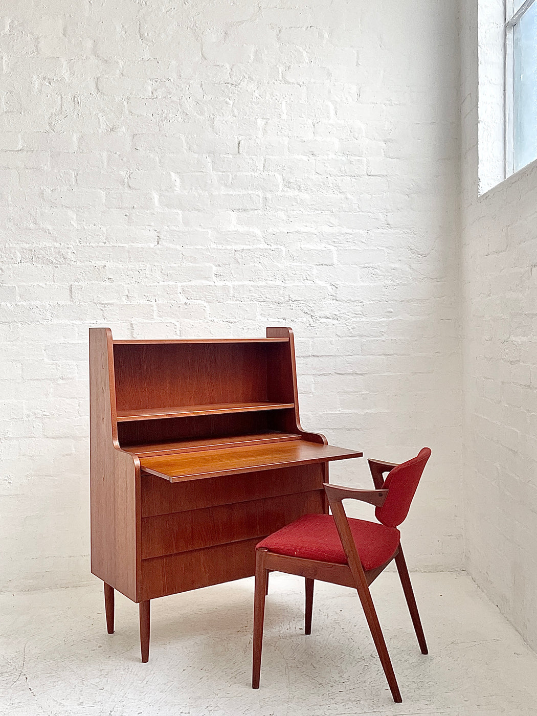 Danish Teak Bureau Dresser
