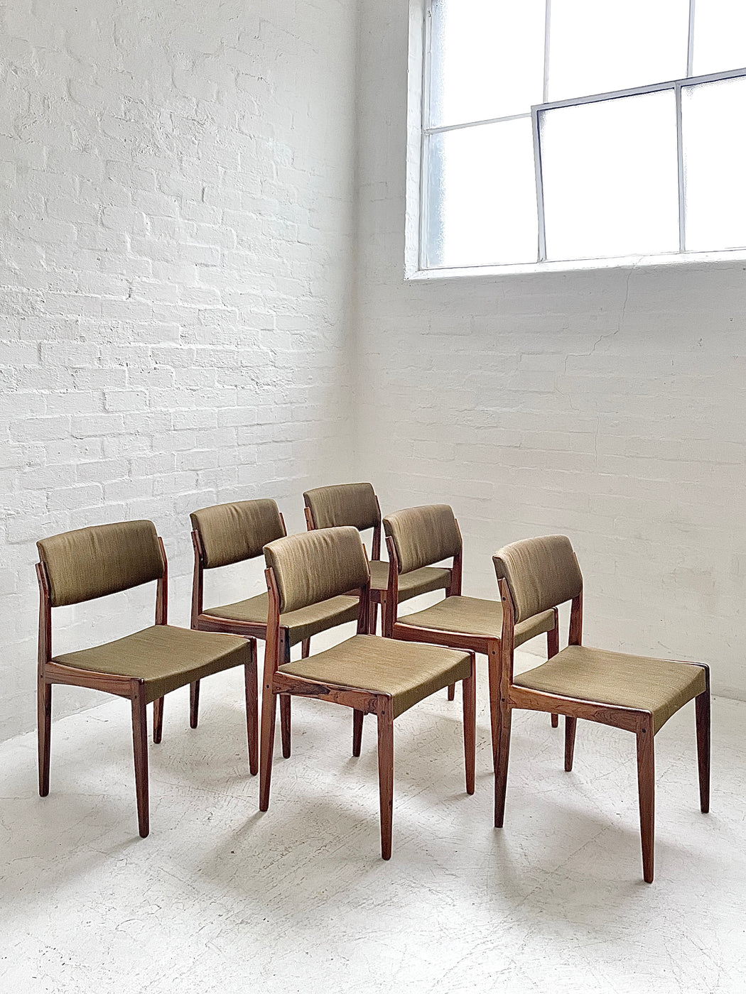 Set of Six H.W.Klein Rosewood Dining Chairs