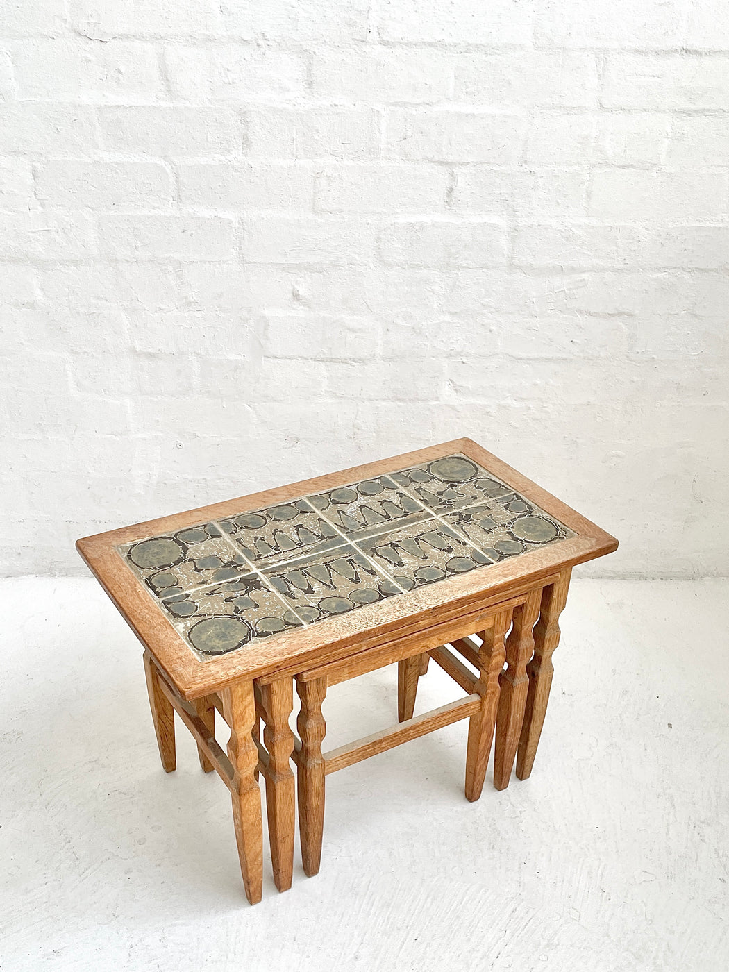 Henning Kjærnulf Tile-Topped Nesting Table